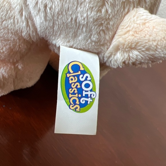 Soft Classics 8" Plush Tan Puppy Dog Rattle Plaid Bow Patches Toys R Us - Picture 8 of 9